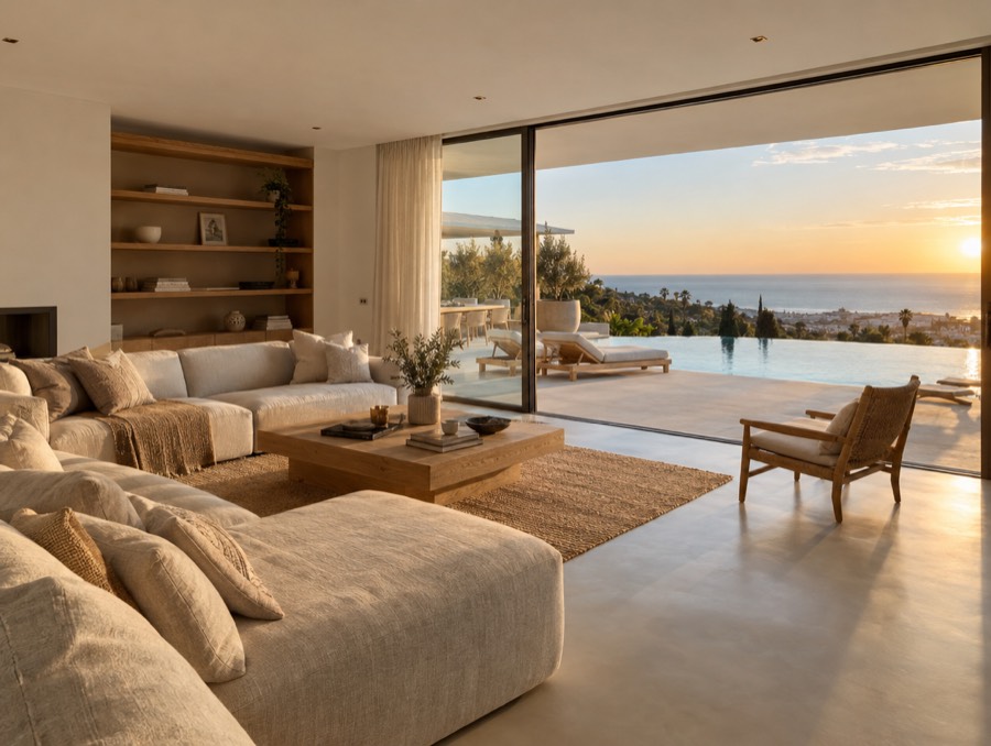 Salón de una vivienda reformada por completo en Marbella (imagen ilustrativa)